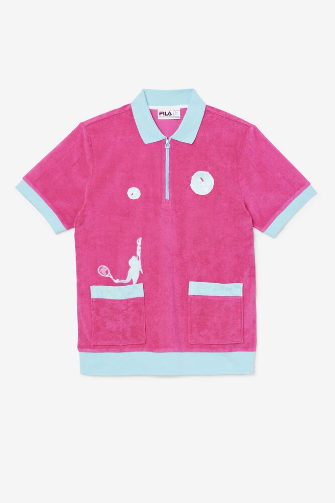 Fila Miesten Polo Kapueo Pinkki - ZQNX-58617